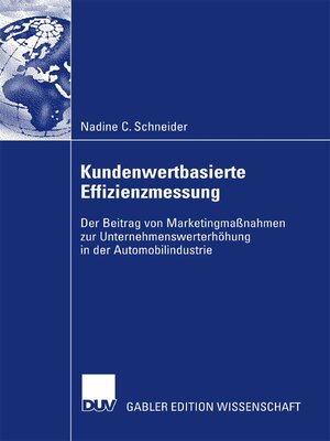 cover image of Kundenwertbasierte Effizienzmessung